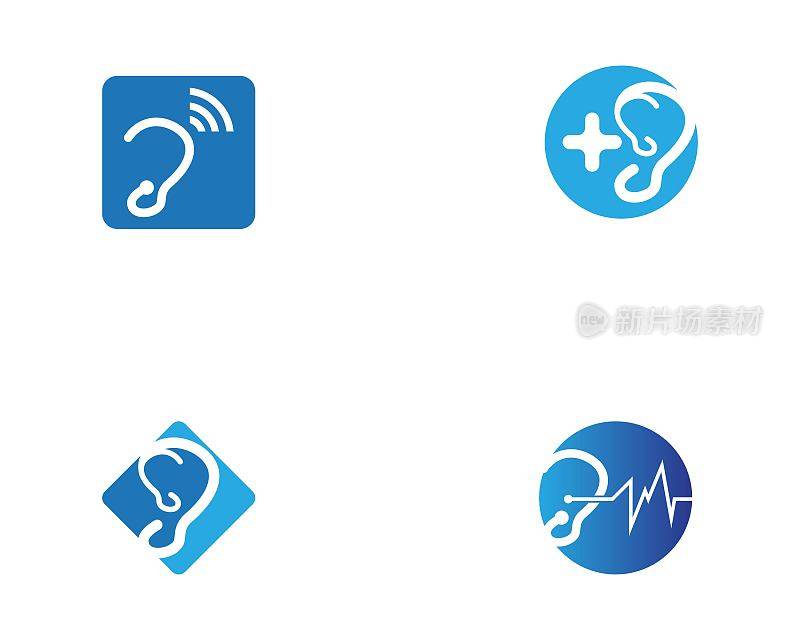 ear  and symbols vector app icons